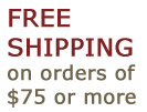Free Shipping on orders of $75 or more